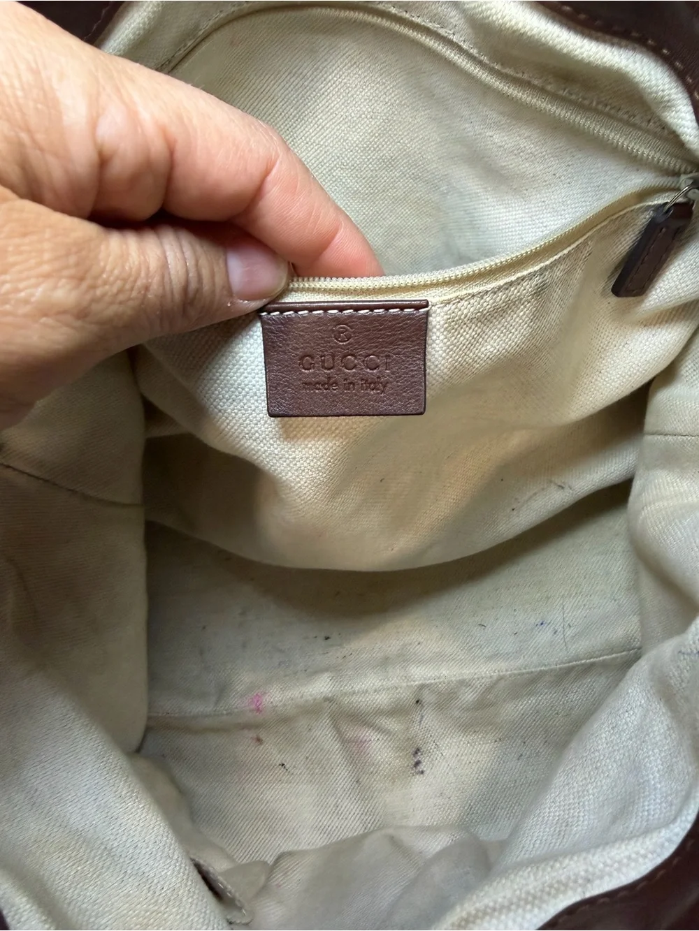 Gucci Sukey Medium Diamante Leather Satchel Brown Shoulder Crossbody Bag